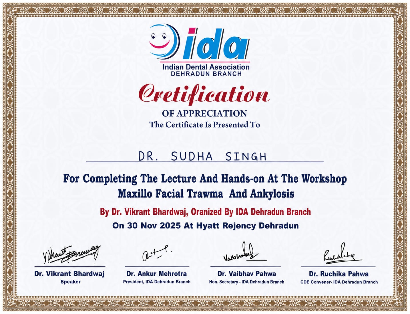 AIM Academy & ImplantSwiss Certificate - Simplifying Prosthetics